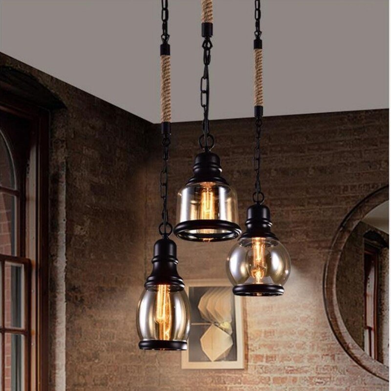 Industrial Vintage Pendant Lights For Bedroom Dining Room Restaurant Bar Decor Hanging Lamp Home E27 Luminaire Kitchen Fixtures 2