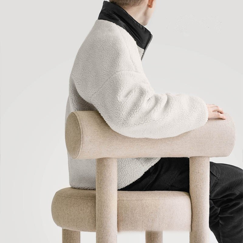 Wuli Nordic Designer Creative Dining Chair Modern Minimalist Home Back Chair Hotel Lounge Chair Restaurant Soft Bag Back Chair 4