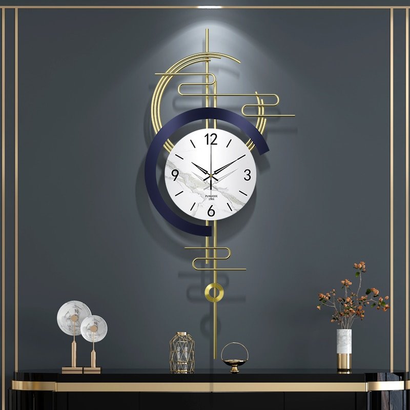 Nixie Modern Wall Clock Irregular Pendulum Gold Fashion Wall Clock Silent Creative Orologio Tische Parete Living Room Decor YH 3