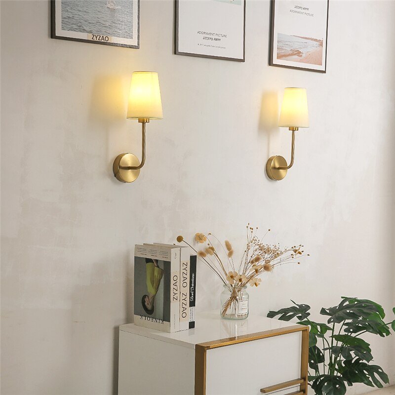 Nordic Minimalism LED Wall Lamp Modern Simple linen lampshade elbow wall Lights for Home Decor Living Room Stairs Light Fixtures 5