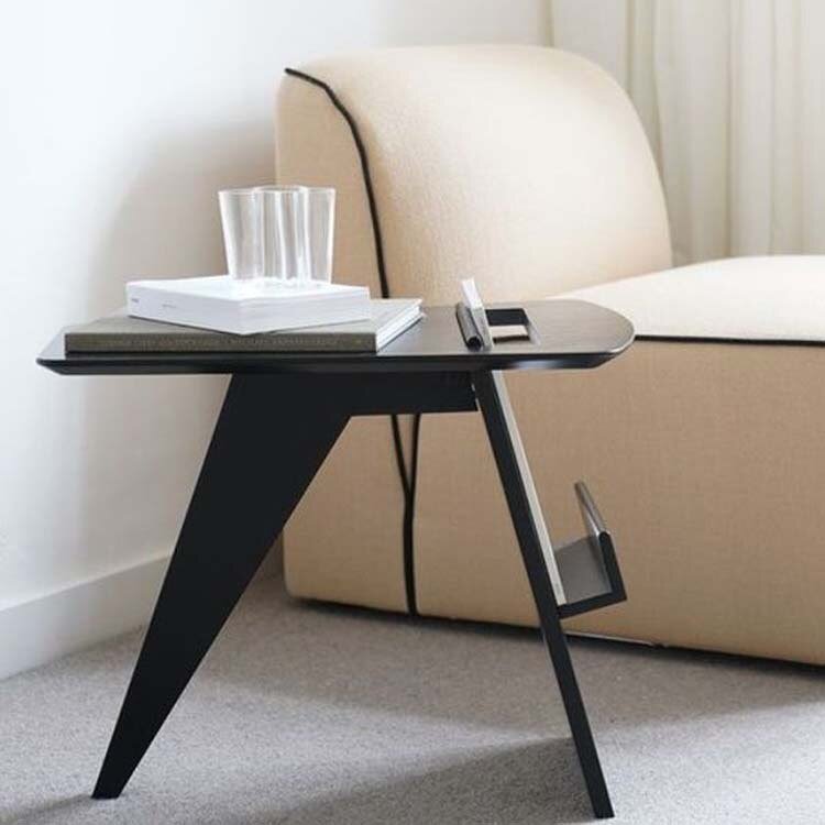 Wuli Nordic Solid Wood Sofa Side Table Light Luxury Creative Narrow Coffee Table Table Modern Minimalist Seating Area Table Book 2