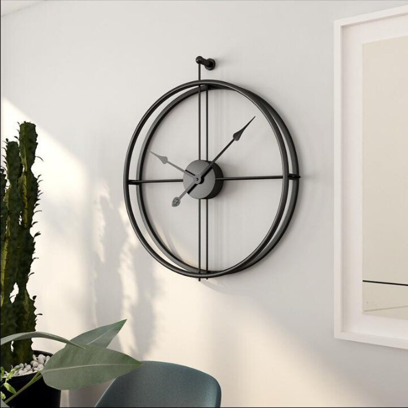 Creative Circular Wall Clock Living Room Large Metal Minimalist Wall Clock Modern Design Reloj De Pared Home Decor LL50WC 6