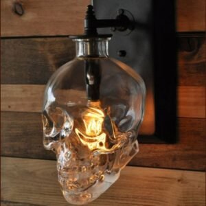 Industrial Vintage Wall Lamp Glass Skull Shape For Living Room Bedroom Nordic Home Decor Creative Bedside Wall Light Fixtures 1