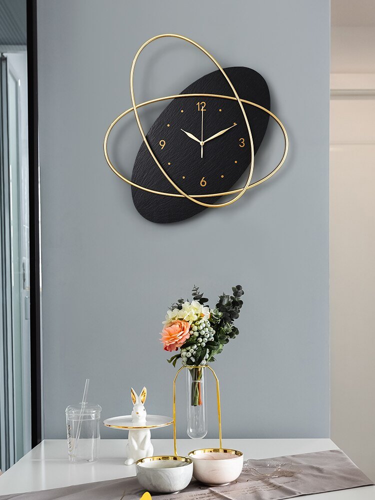 Minimalist Large Luxury Wall Clock Living Room Creativity Silent Metal Wall Clock Modern Design Reloj De Pared Wall Decor LL50WC 1