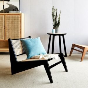 Wuli Rattan Single Sofa Chair Lounge Chair Modern Minimalist Nordic Light Luxury Living Room Chair Backrest Balcony Recliner 1