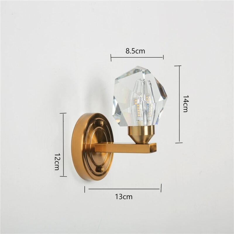 Modern LED Crystal Wall Lamps Nordic living room Bedroom Bedside Lamp Corridor Stairs diamond Wall Lights Home Decor Fixtures 6
