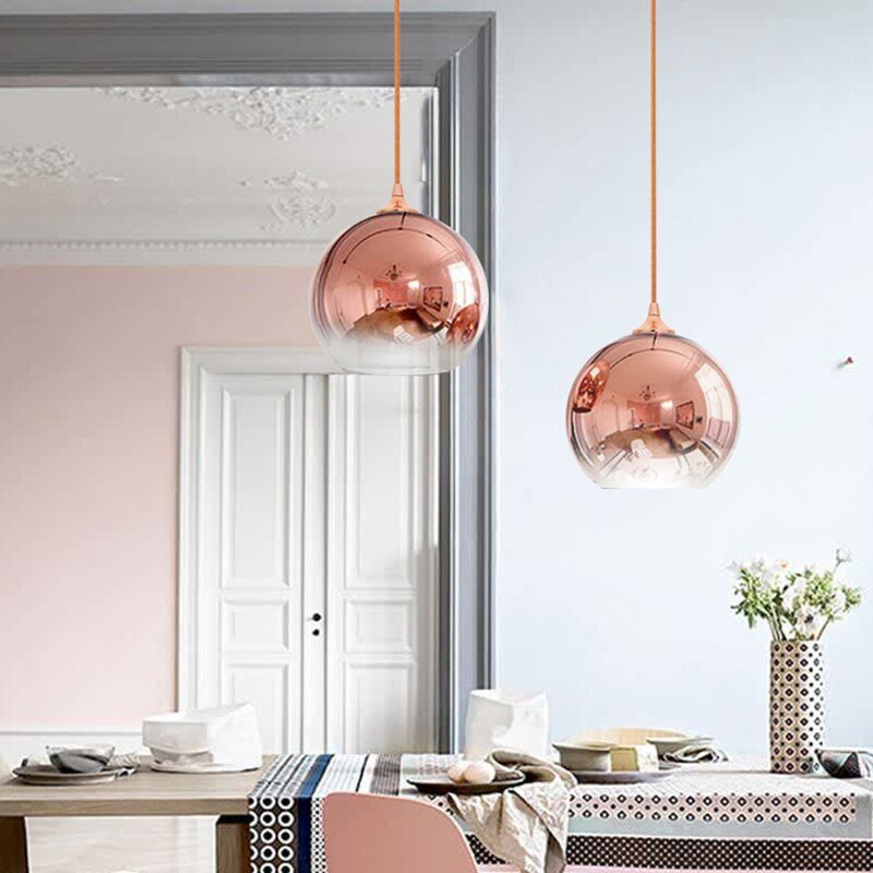 Modern Pendant Lights Glass Ball Hanglamp For Dining Room Bedroom Nordic Home Decor Luminaire Suspension E27 Kitchen Fixtures 4