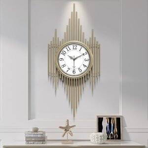 Luxury Creative Wall Clock Mechanism Metal Living Room Large Personality Wall Clock Design Relogio Parede Home Decorative ZP50BG 1