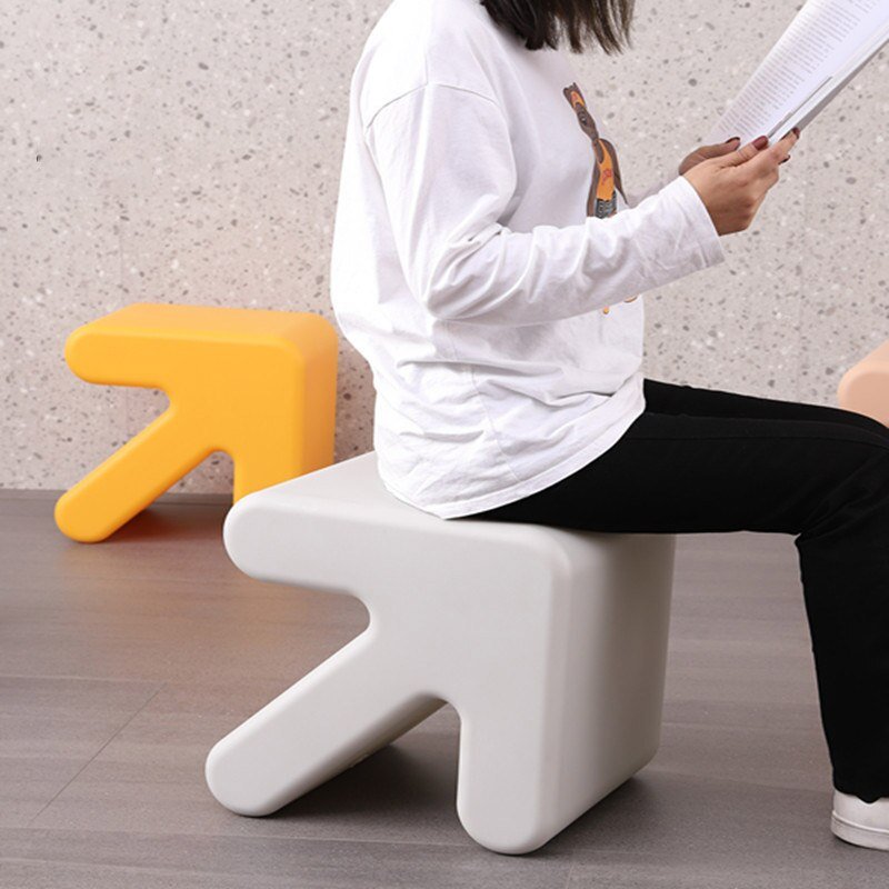 Wuli Nordic Arrow Stool Creative Thickened Plastic Shoe-changing Stool Household Bench Living Room Side A Few Simple Bookshelves 2