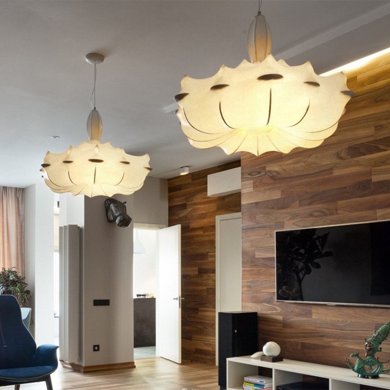 Nordic Pendant Lights Postmodern Silk Hanglamp For Living Room Bedroom Dining Room Home Decor Luminaire E27 Loft Hanging Lamp 3