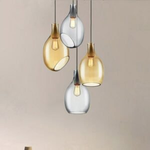 Nordic Designer Pendant Lights Water Drop Glass Hanglamp For Dining Room Bedroom Loft Luminaire Suspension E27 Kitchen Fixtures 1