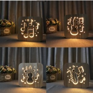 Led 3D Cutout Night Light Bedside Table Lamp Novelty Gift For Children Bedroom Desktop Decor Usb Plug In Sculpture 5W Night Lamp 1