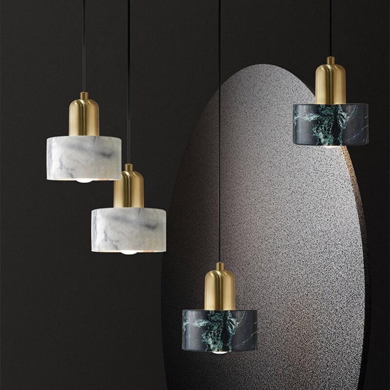 Modern Pendant Lights Nordic Marble Hanglamp For Bedroom Dining Room Cafe Bar Decor Luminaire Suspension Home E27 Loft Fixtures 2