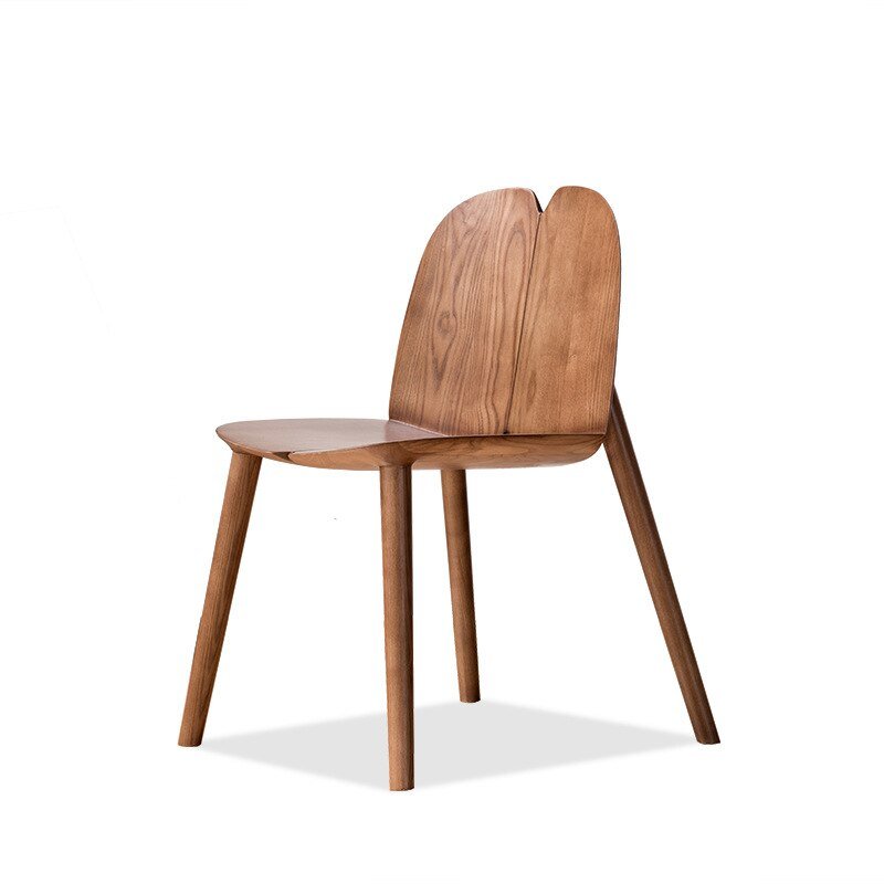 Wuli Nordic Household Solid Wood Chair Designer Restaurant Study Dining Chair Modern Minimalist Backrest Chair 5
