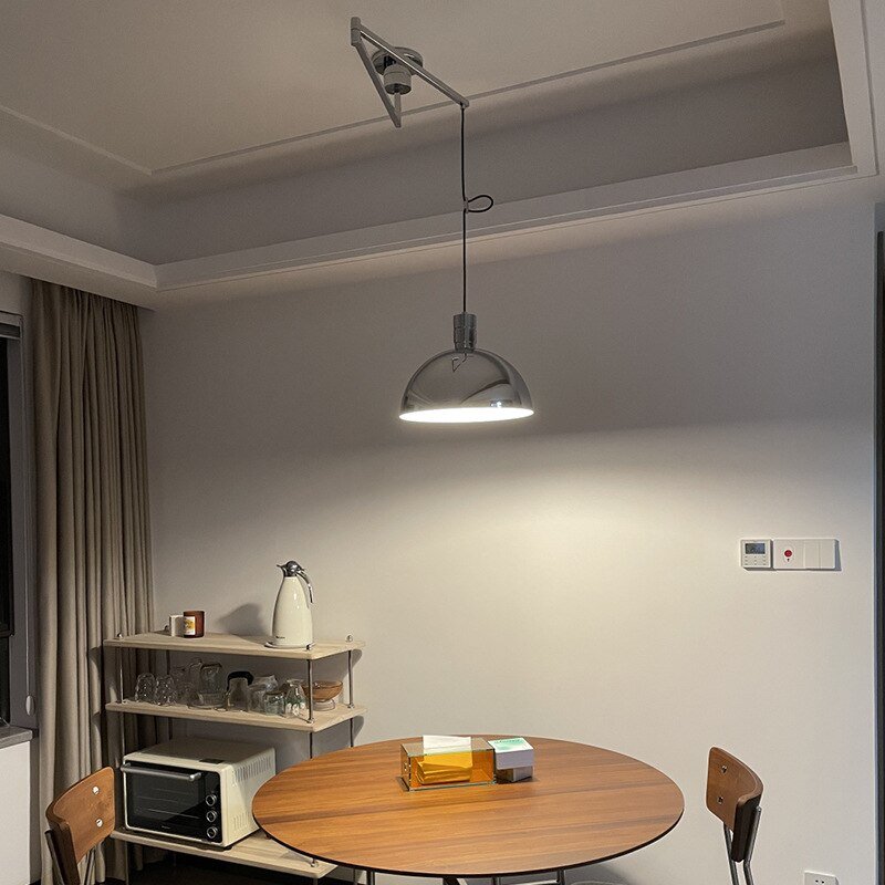 Nordic Rotatable Folding Led Pendant Lights Designer Vintage Lustre Metal Hanging Lamp Suspension Bedroom Living Room Decor 3