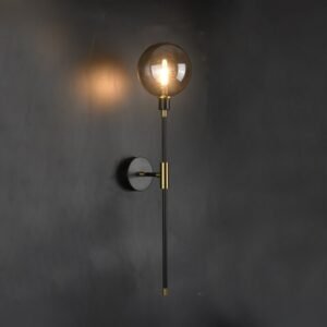 Modern Led Wall Lamp Black Iron Glass Ball Wall Lamps For Living Room Bedroom Loft Decor Nordic Home Bedside Wall Light Fixtures 1