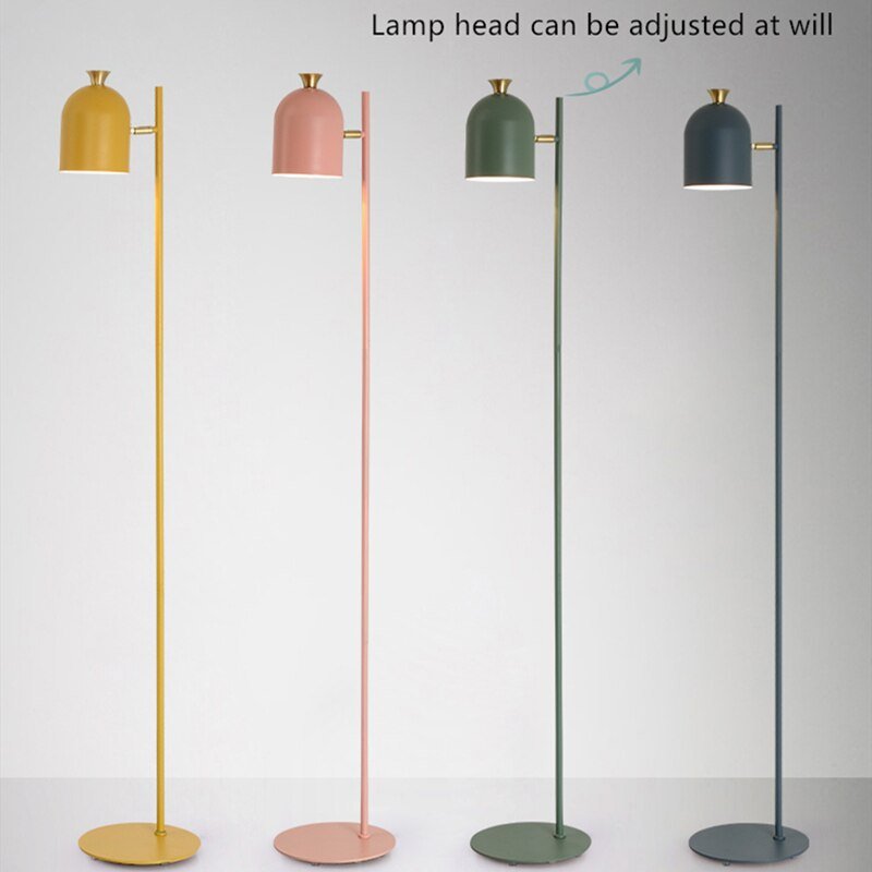 Modern Floor Lamp Colorful Minimalist Iron Floor Lamps For Living Room Bedroom Nordic Home Decor Light E27 Bedside Standing Lamp 5