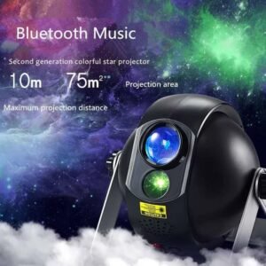 Led Colorful Night Light Star Sky Galaxy Projector Lamp With Bluetooth Speaker Bedroom Decor Remote Dimming Romantic Night Lamp 1