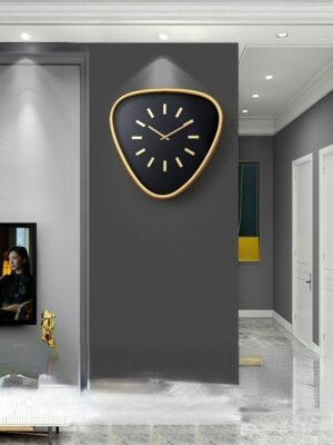 Nordic Minimalist Wall Clock Living Room Creativity Metal Gold Wall Clock Modern Design Silent Reloj De Pared Wall Decor LL50WC 1