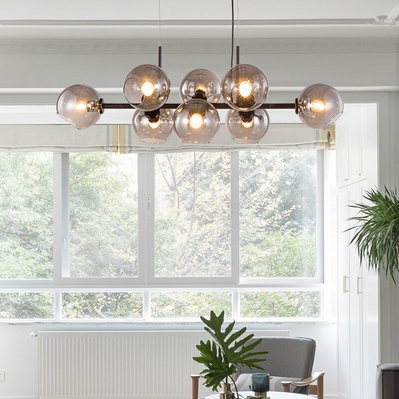 Nordic Led Pendant Lights Postmodern Iron Glass Hanging Lamp For Dining Room Nordic Home Decor Dining Table Ceiling Luminaire 2