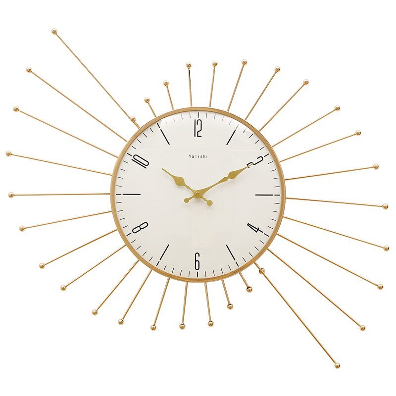 Gold Minimalist Wall Clock Living Room Large Silent Metal Wall Clock Modern Design Reloj Pared Grande Home Decor LL50WC 5