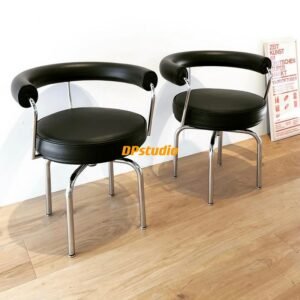 Wuli Tunan Chair Swivel Lounge Chair Medieval Reception Chair Bauhaus Designer Stainless Steel Armchair Swivel Chair 1
