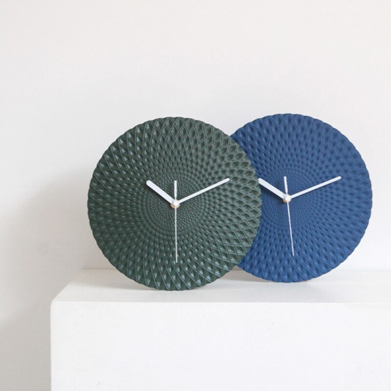 Blue Minimalist Wall Clock Living Room Large Silent Metal Wall Clock Modern Design Reloj Pared Grande Home Decor LL50WC 4