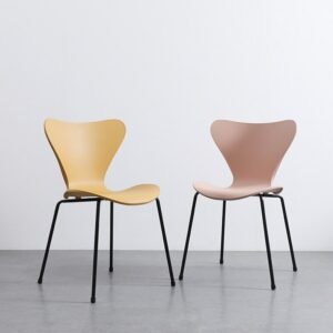 Wuli Nordic Chair Ins Celebrity Light Luxury Home Backrest Dining Chair Desk Simple Modern Backrest Stool Leisure Plastic 1