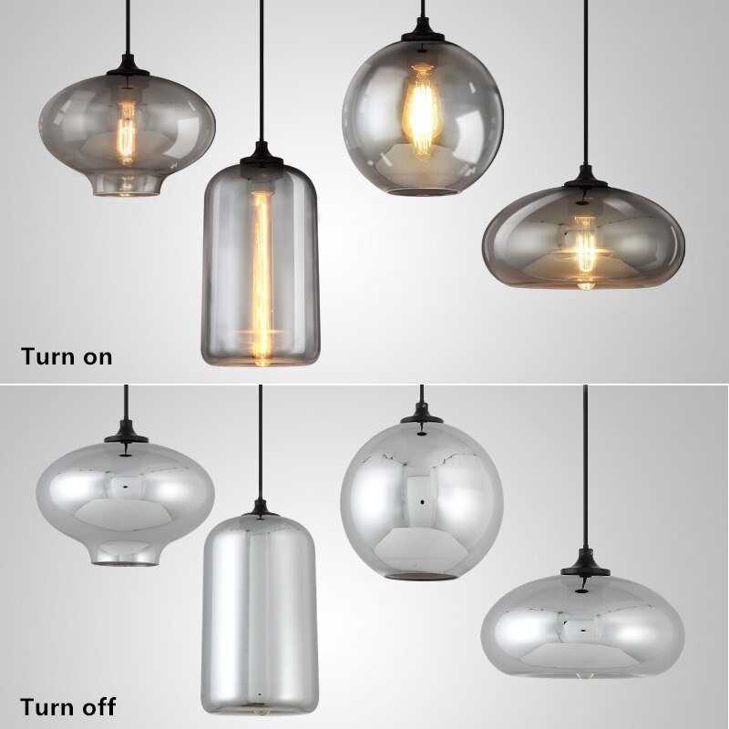 Industrial Pendant Lights Vintage Glass Hanglamp For Dining Room Bedroom Nordic Bar Decor Luminaire Suspension Kitchen Fixtures 5