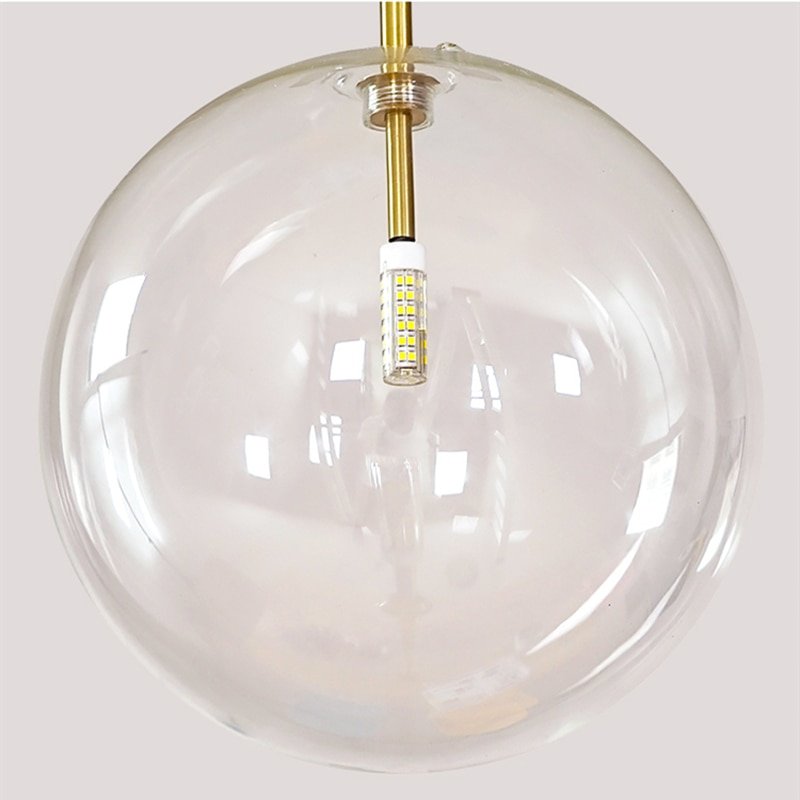 Modern Led Pendant Lights Nordic Glass Ball Hanglamp For Dining Room Bedroom Bar Decor Luminaire Suspension Loft Light Fixtures 5
