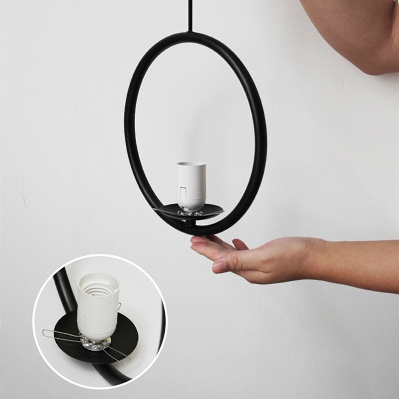 Nordic Modern Pendant Lights Ring Glass Ball Hanglamp For Dining Room Bedroom Loft Decor Luminaire Suspension Kitchen Fixtures 6