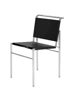 Wuli Home Dining Chair Modern Minimalist Backrest Stool Light Luxury Medieval Stainless Steel Ins Retro Chair 1