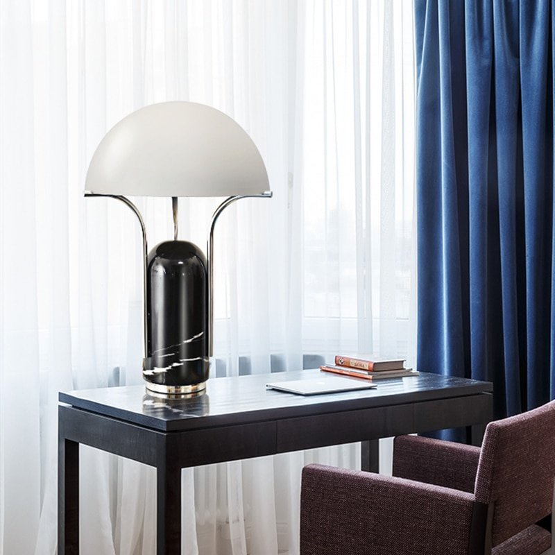 Nordic Led Table Lamp Postmodern Marble Table Lamps For Living Room Bedroom Study Desk Decor Lights E14 Home Night Bedside Lamp 4