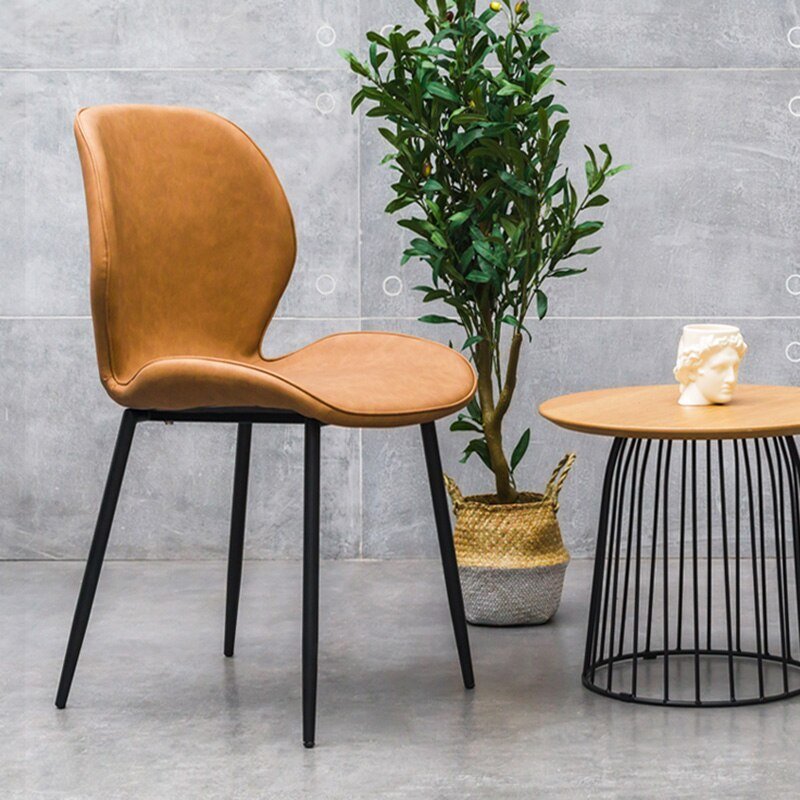 Wuli Dining Chair Home Light Luxury Nordic Chair Modern Minimalist Desk Stool Restaurant Backrest Soft Foreskin Chair 6