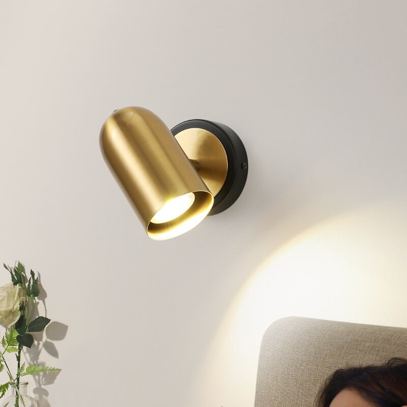 Nordic bedroom small wall lamp simple hotel room rotatable bedside lamp creative zipper switch small reading lamp Mirror Light 1