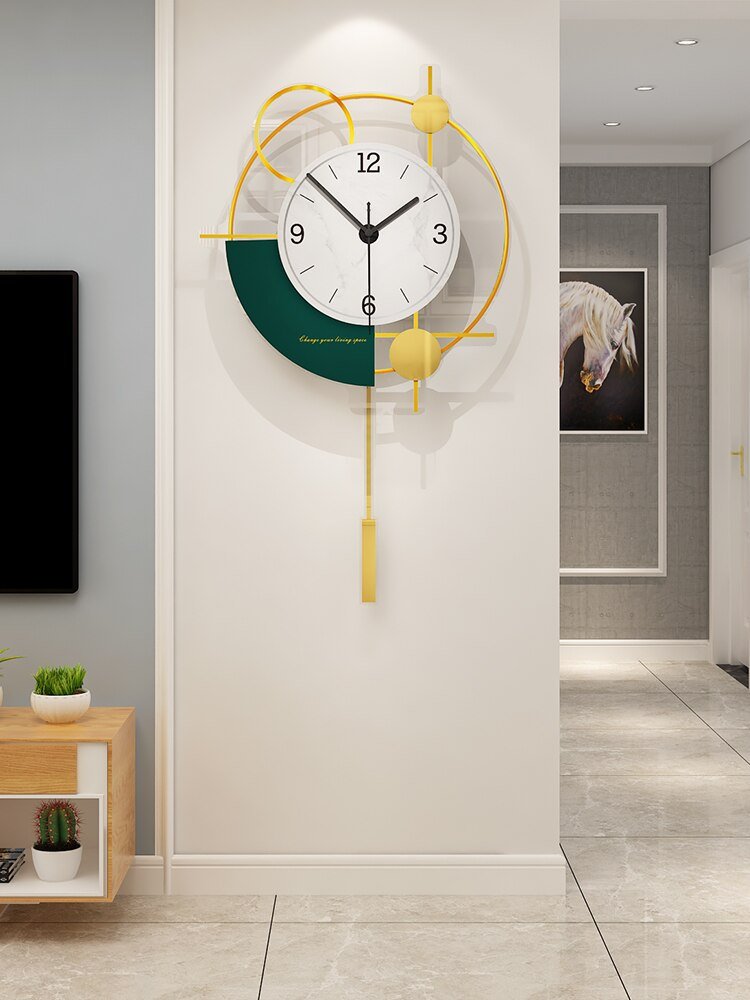 Creativity Nordic Wall Clock Living Room Large Silent Pendulum Wall Clock Modern Design Reloj Pared Grande Home Decor LL50WC 1
