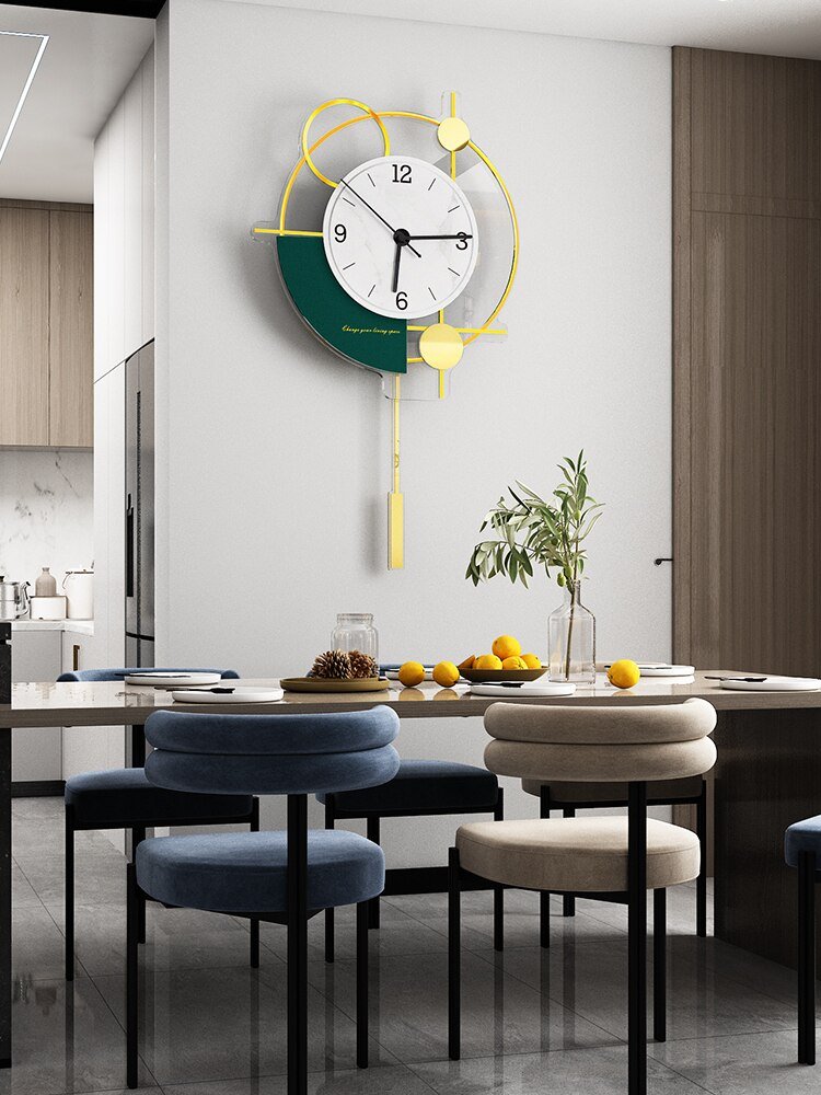 Creativity Nordic Wall Clock Living Room Large Silent Pendulum Wall Clock Modern Design Reloj Pared Grande Home Decor LL50WC 3
