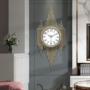 Luxury Silent Wall Clock Mechanism Metal Living Room Giant Personality Wall Clock Design Relogio Parede Home Decorative ZP50BG 1
