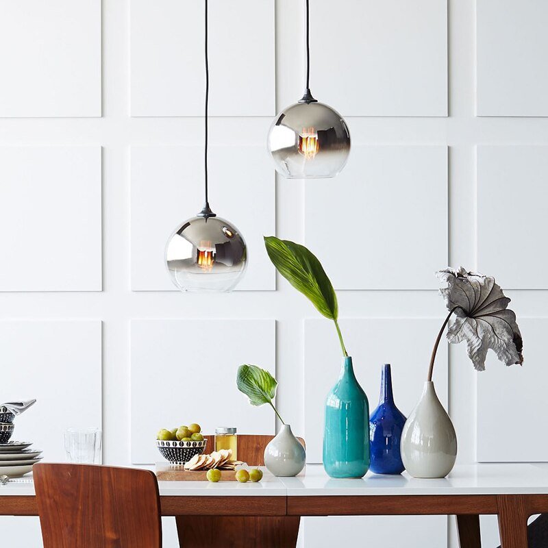 Modern Pendant Lights Glass Ball Hanglamp For Dining Room Bedroom Nordic Home Decor Luminaire Suspension E27 Kitchen Fixtures 3