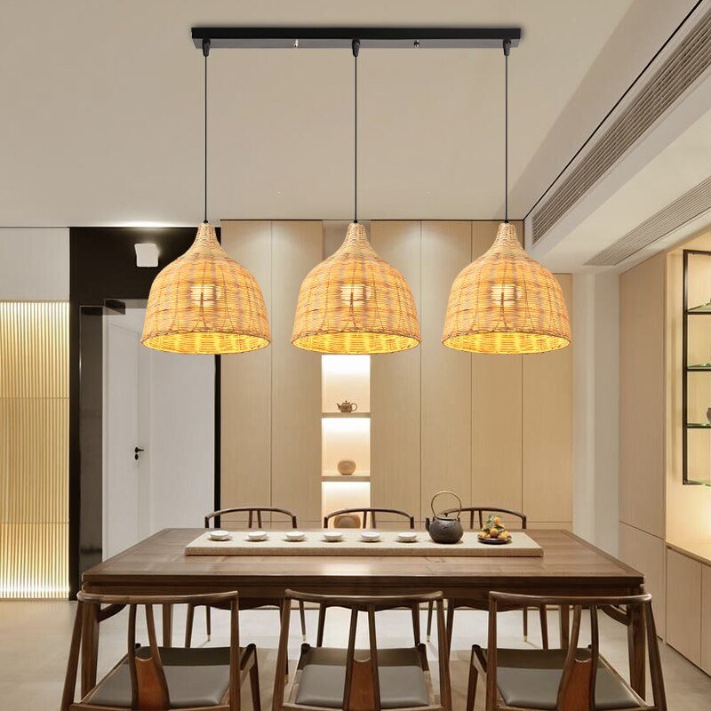 Southeast Asia Rattan Pendant Lights For Dining Room Bedroom Restaurant Bar Decor Loft Hanging Lamp E27 Luminaire Suspension 3