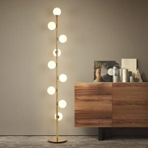 Modern Led Floor Lamp Glass Ball Gold Floor Lamps For Living Room Bedroom Study Nordic Home Decor Light Bedside Standing Lamp 1