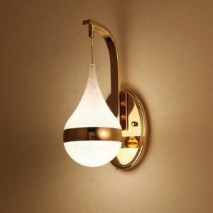 Modern LED Wall Lamp Gold Iron Bedside Lamp Nordic Home Decor Stairs Vintage Loft Sconce Wall Lights Aisle Lighting Fixtures 1