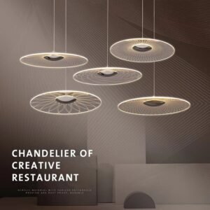 Modern Led Pendant Lights Ring Acrylic Hanglamp For Dining Room Bedroom Nordic Bar Decor Luminaire Suspension Kitchen Fixtures 1