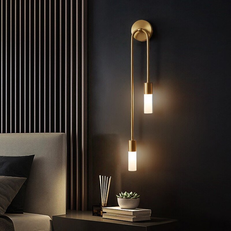 Modern Led Wall Lamp Gold Iron Wall Lamp For Living Room Bedroom Nordic Home Decor Light Night Bedside Lamp Bathroom Fixtures 3