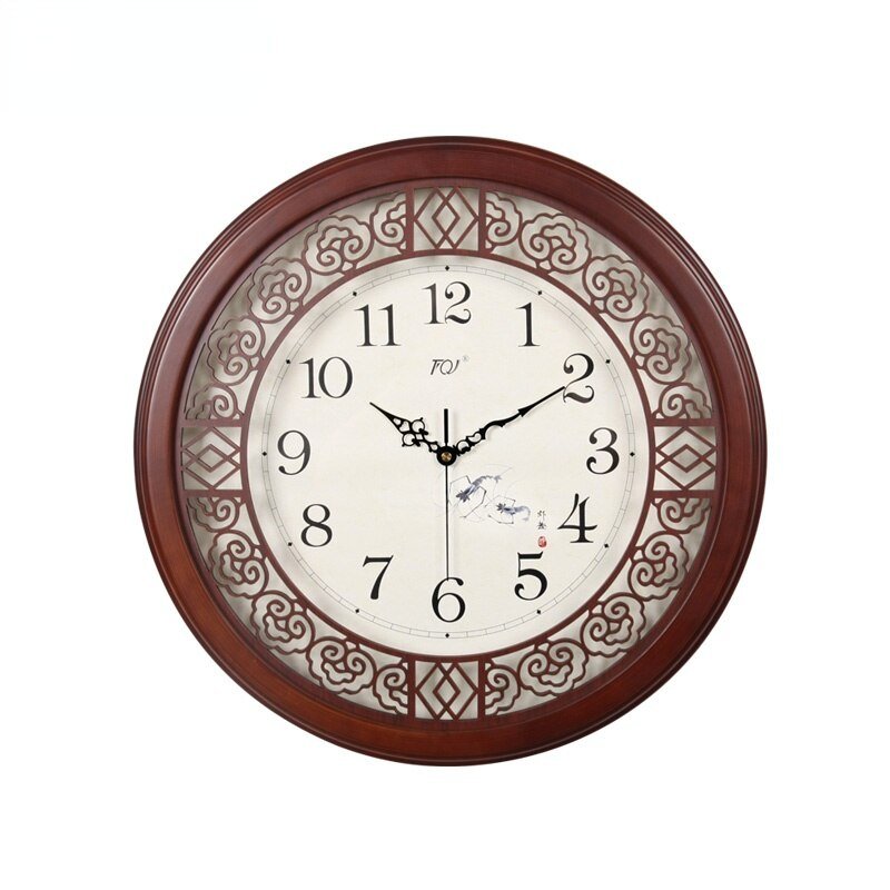 Chinese Luxury Wall Clock Living Room Large Silent Wooden Wall Clock Modern Design Reloj Pared Grande Home Decor LL50WC 6