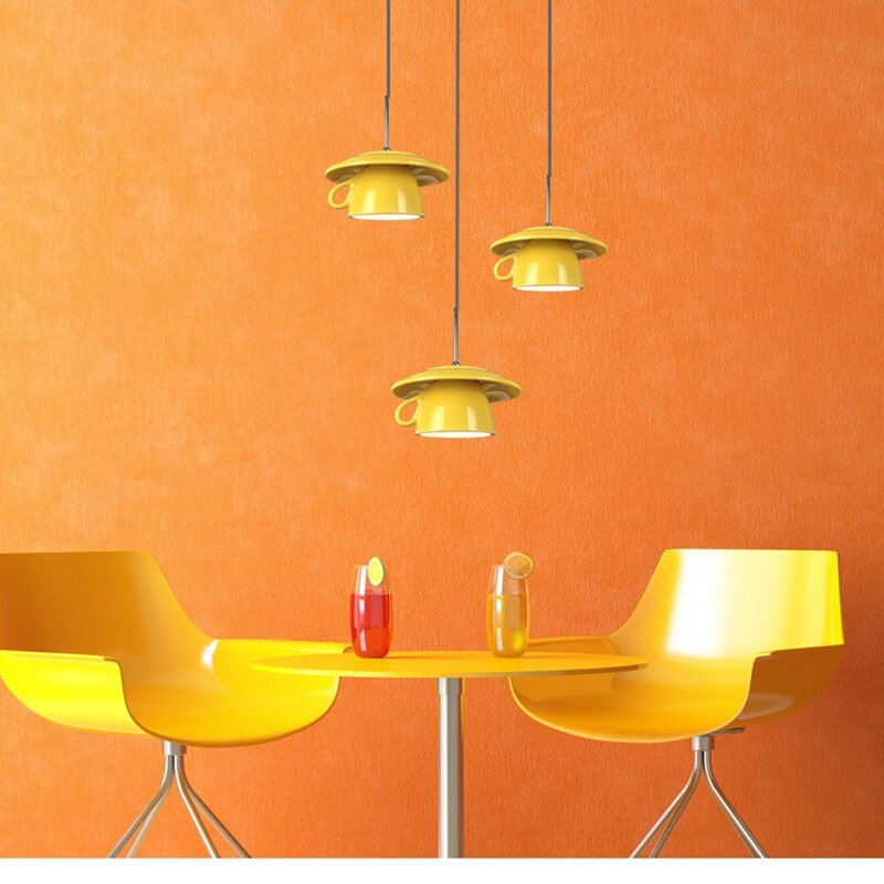 Nordic Led Pendant Lights Modern Colorful Ceramic Hanging Lamp For Bedroom Dining Room Cafe Bar Decor Hanglamp Light Fixtures 3
