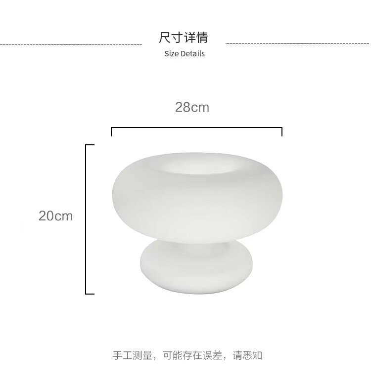 Modern Milky White Circle Art Table Lamp Dimmable Bedroom Bedside Lamps Living Room Study LED desk Lights Home Decor Fixtures 6