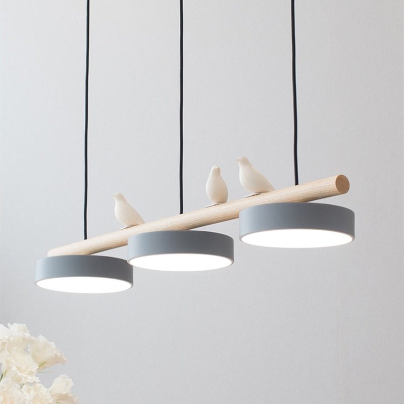 Modern Led Pendant Lights Resin Bird Hanging Lamp For Dining Room Nordic Home Decor Creative Dining Table Luminaire Suspension 1