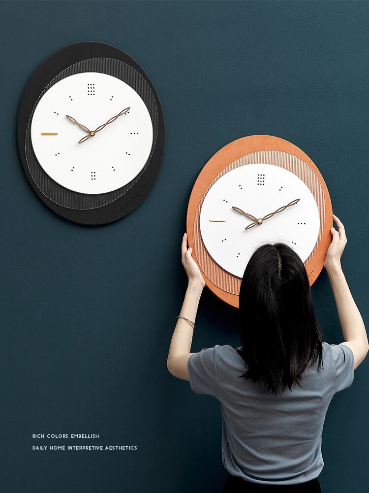 Nordic Luxury Wall Clock Living Room Creativity Silent Wall Clock Modern Design Minimalist Reloj De Pared Wall Decoration LL50WC 2