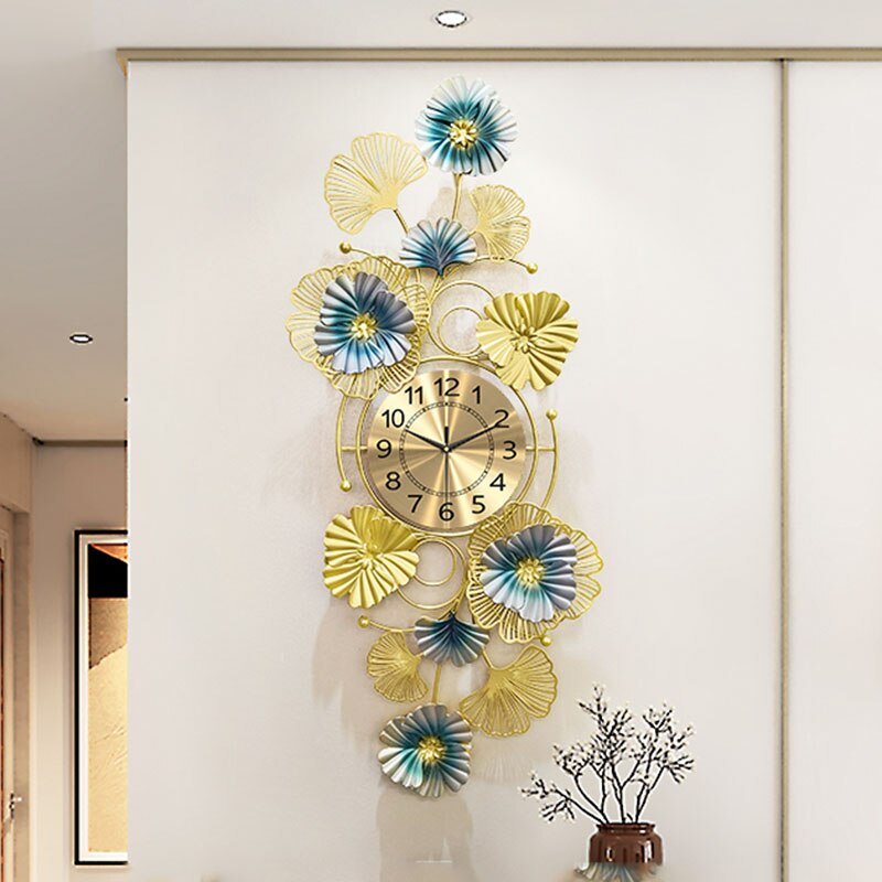 Luxury Bedroom Arabic Wall Clock Large Battery Gold Quiet Creative Wall Clock Modern Metal Horloge Wall Clock Nordic Design 5